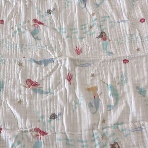Loulou Lollipop Mermaid Muslin Quilt Blanket